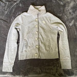 Abercrombie & Fitch Button Up Sweatshirt